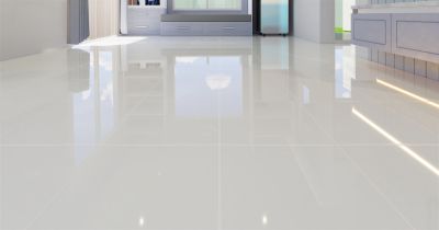 Modern Tile Flooring in Kitchen